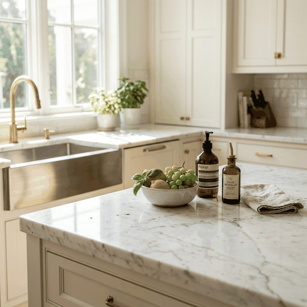 Comment entretenir votre plan de travail en marbre ?