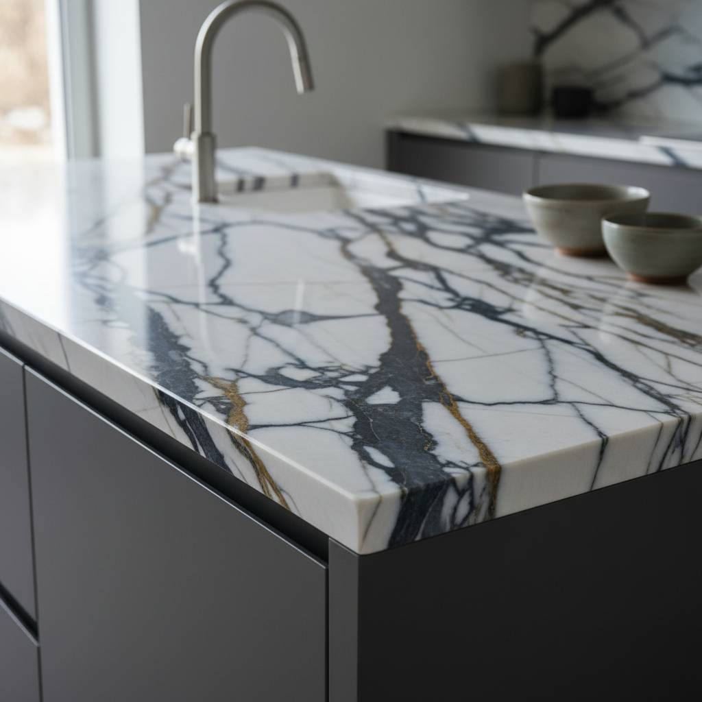 La pierre veinée va conquérir les cuisines en 2026