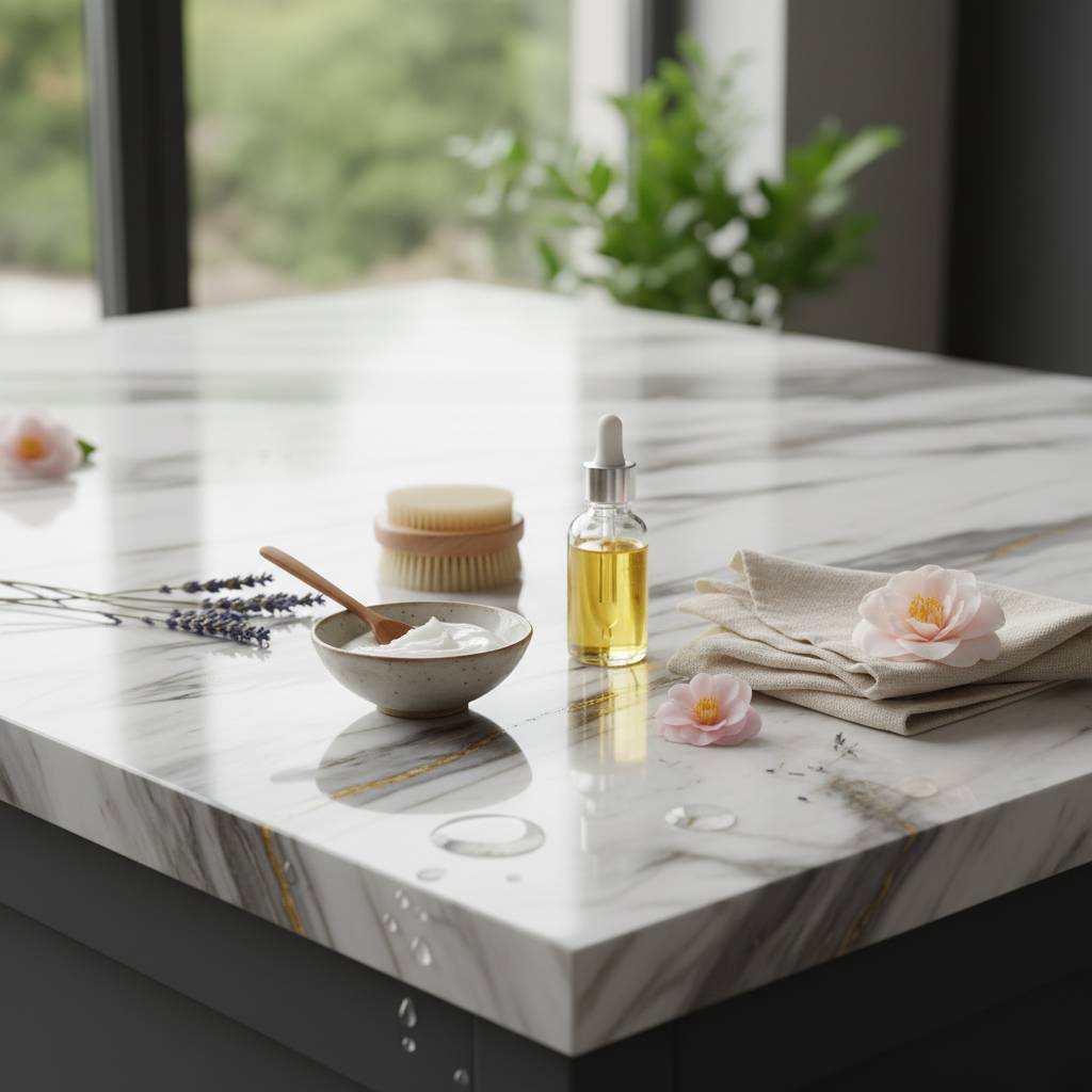 Entretien Plan travail Marbre : L&rsquo;Art du Soin Naturel pour un Luxe Éternel