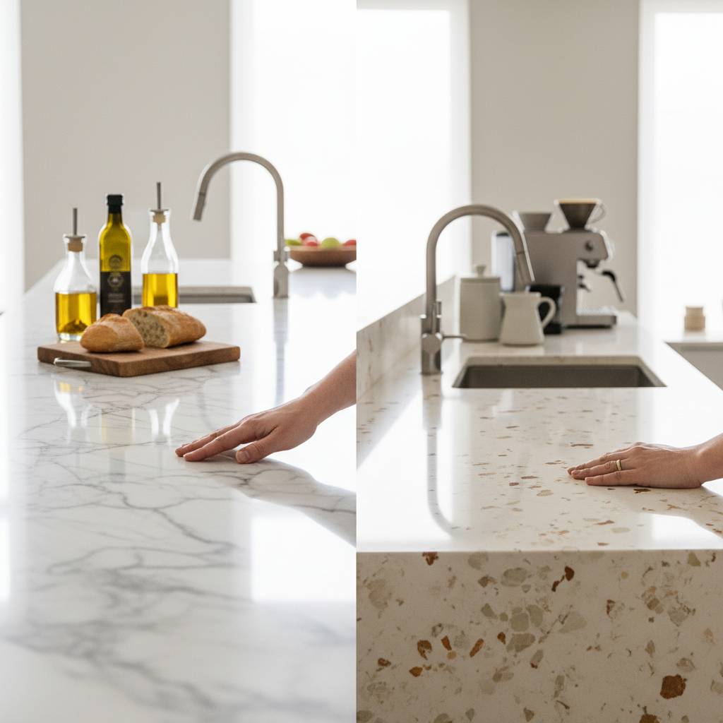 Comparatifs Plan travail Marbre : Luxe Authentique vs. Alternatives Raffinées