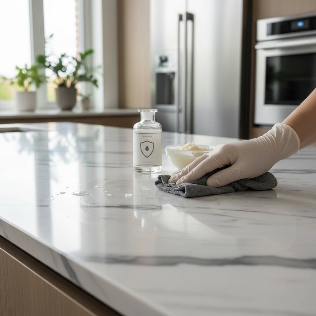 Entretien Plan travail Marbre : Protocole Haute Protection pour un Luxe Inaltérable